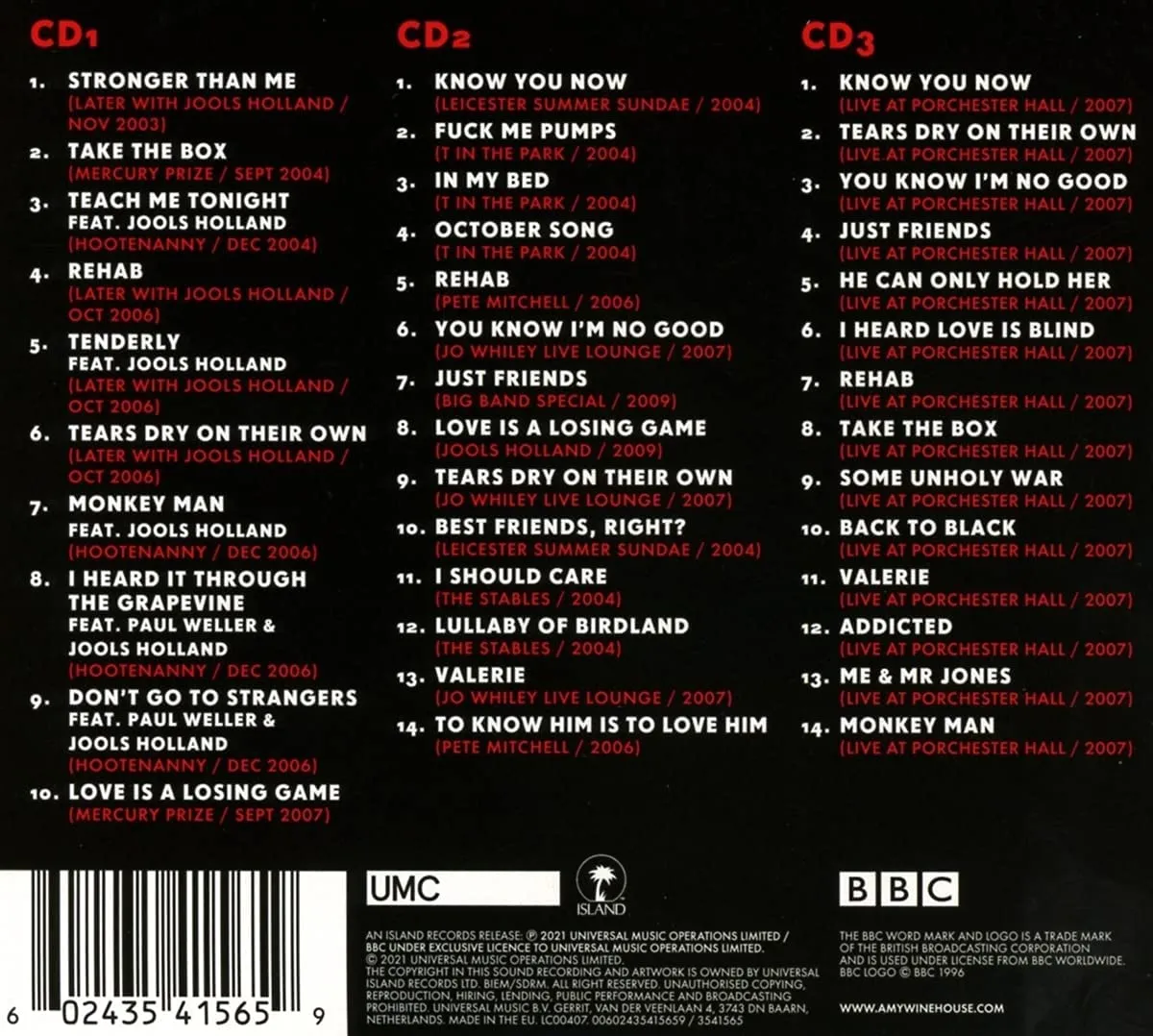 Amy Winehouse - At The BBC [Audio CD]