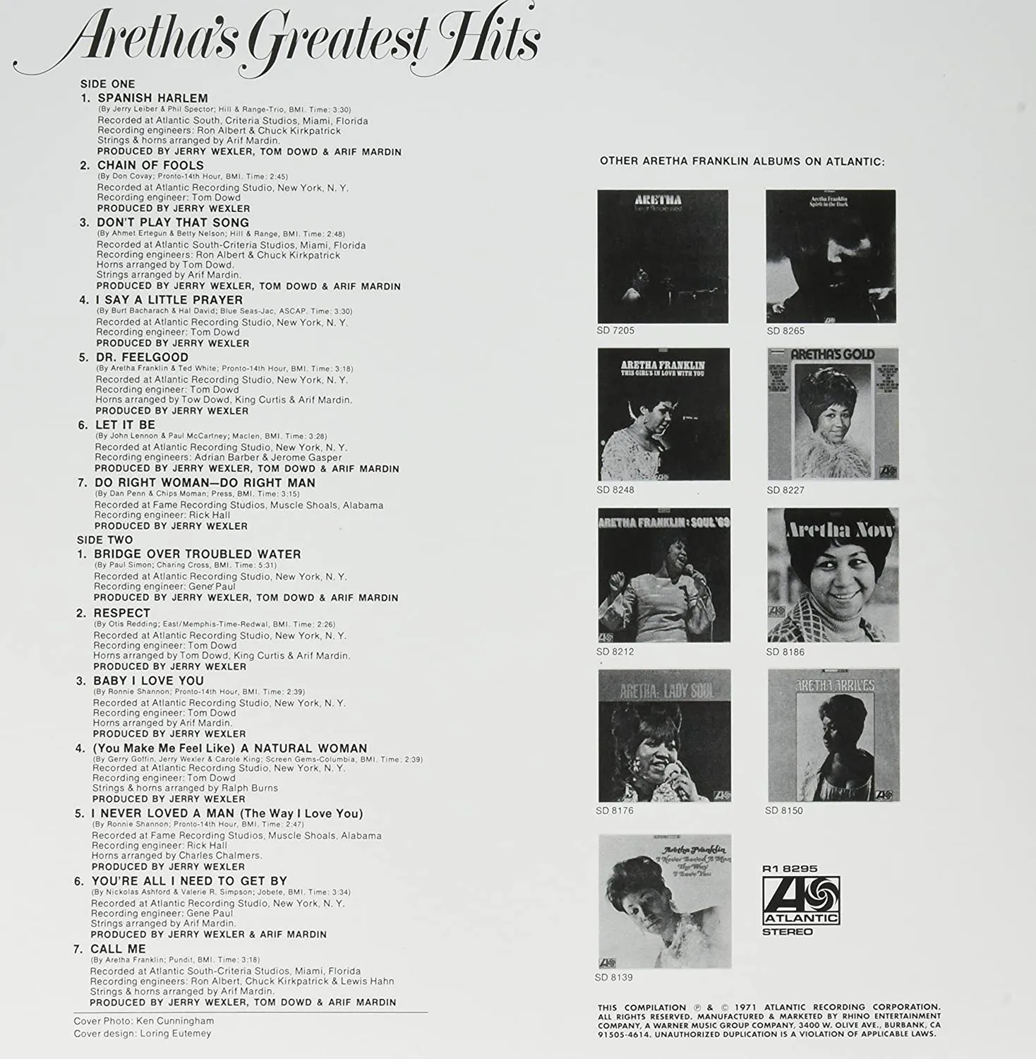 Aretha Franklin - Greatest Hits [Vinyl]