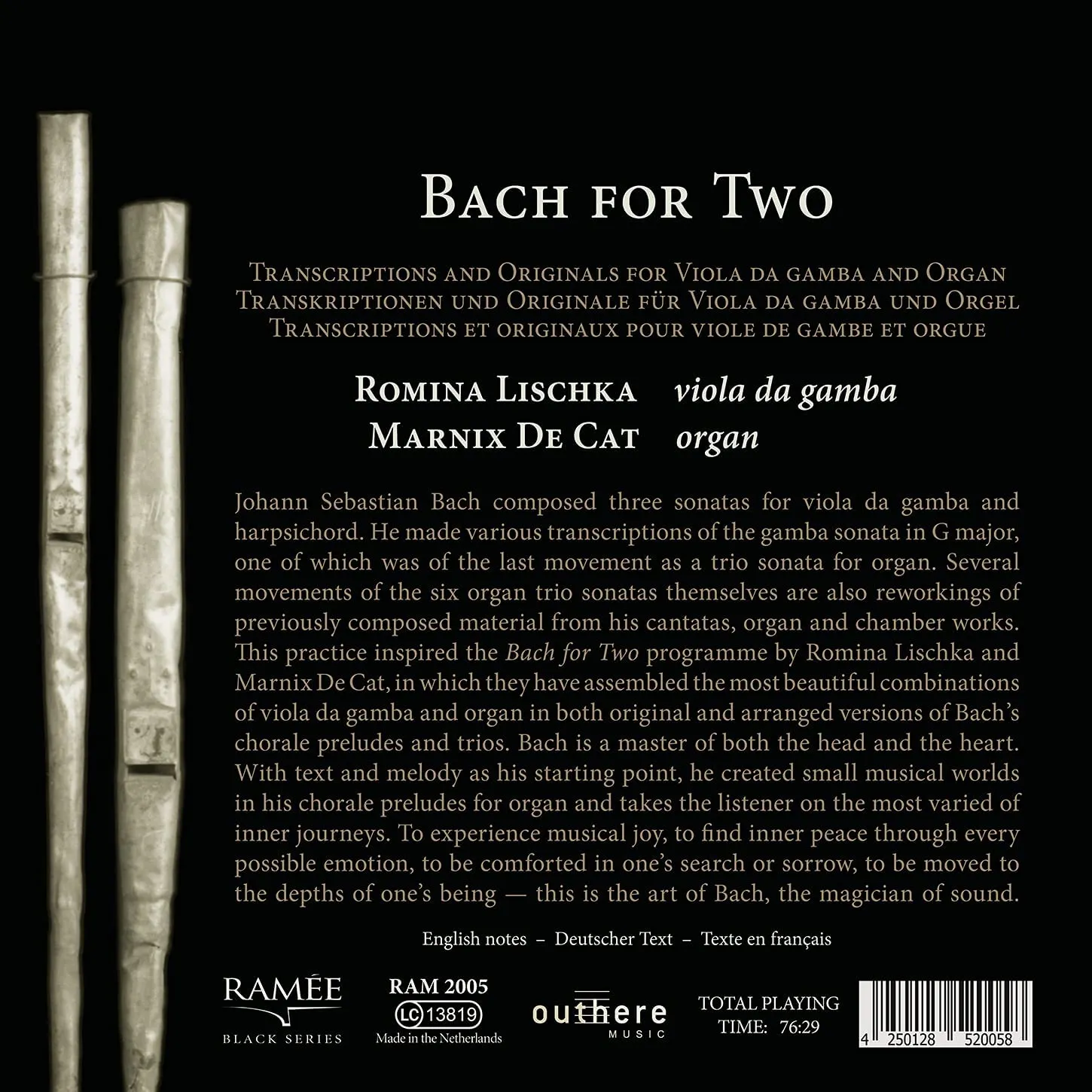 Bach for Two [Audio CD]