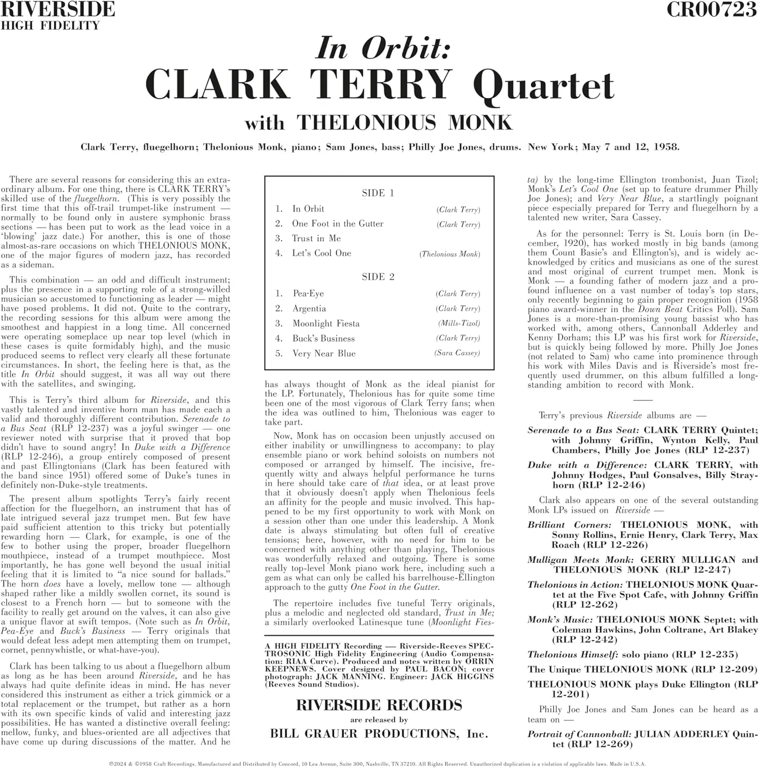 In Orbit (Original Jazz Classics Series)
