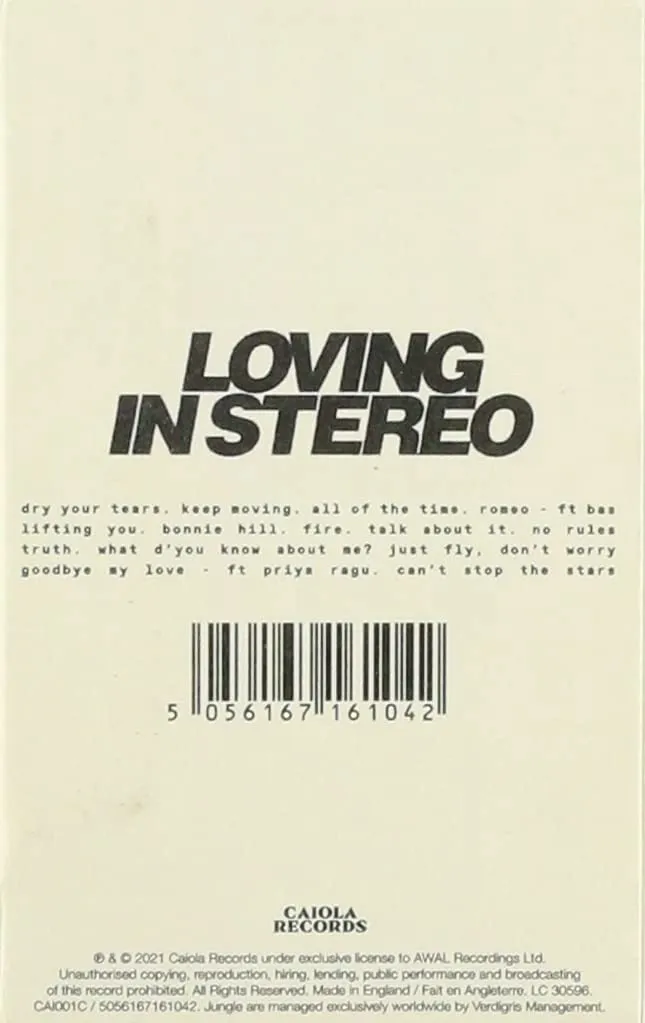 Jungle - Loving In Stereo (Audio Cassette)