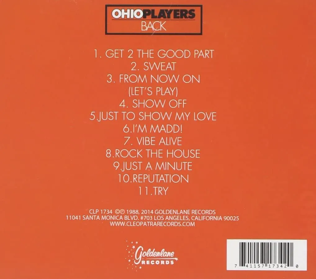 Ohio Players  - Back [Audio CD]
