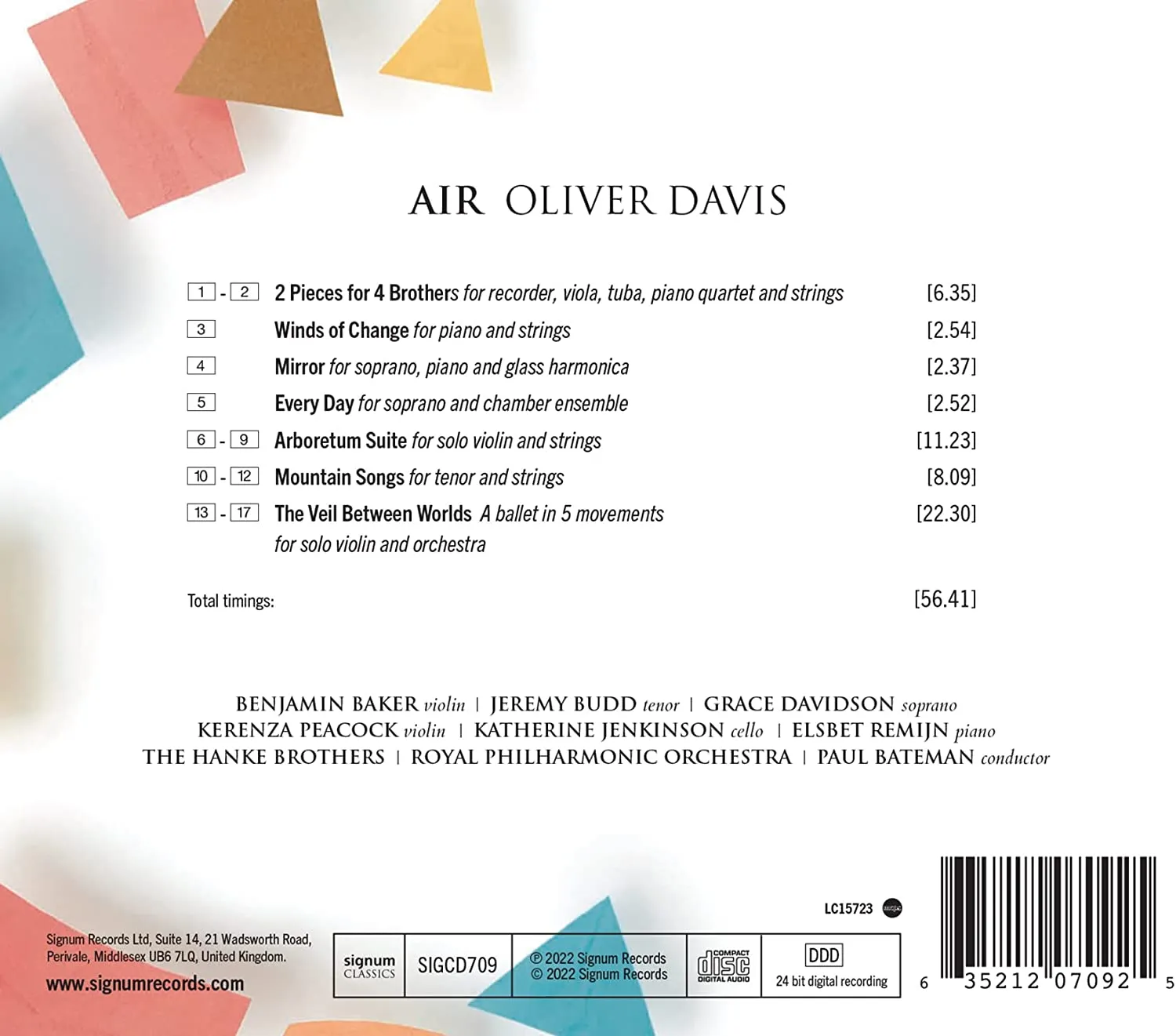 Oliver Davis: Air [Audio CD]