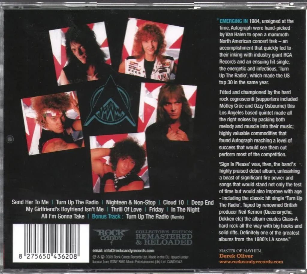 Sign in Please -Remast- by Autograph | 2008 Reissue of Classic 1984 Hard Rock Album